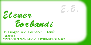 elemer borbandi business card